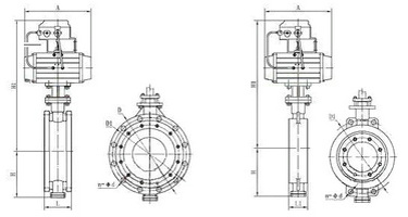 氣動調(diào)節(jié)蝶閥結構圖